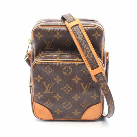 路易威登 Amazon 肩背包/手提包，塗層帆布和皮革，Monogram 圖案，女士，棕色，M45236