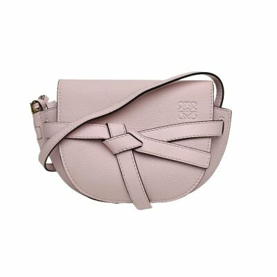 LOEWE Gate馬鞍斜挎包MINI粉色牛皮