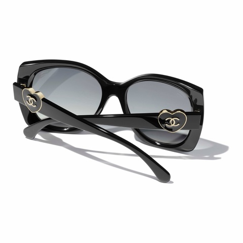 Chanel 女士 方形太陽鏡55 均碼碼橋寬: 1.7cm; 鏡腿長: 14cm; 鏡片直徑: 5.5cm