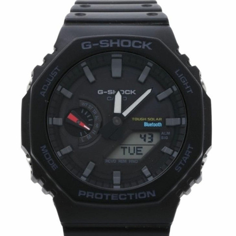 卡西歐 G-SHOCK 指針/數位雙顯 2100 系列 GA-B2100-1AJF 黑色樹脂男士手錶