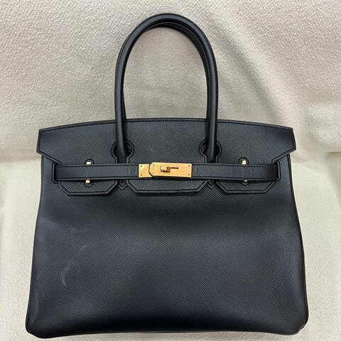 愛馬仕 Hermès Birkin 30 黑色 Epsom皮 金扣｜框R