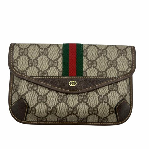【美收精品】GUCCI 老花手拿包  D-46【隔月月中將轉賣至日本 上架期限30天】
