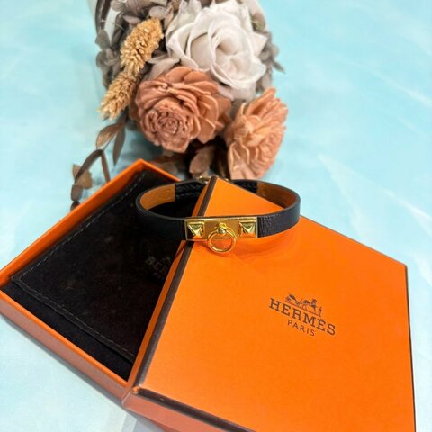 HERMES Rivale Mini皮革手環