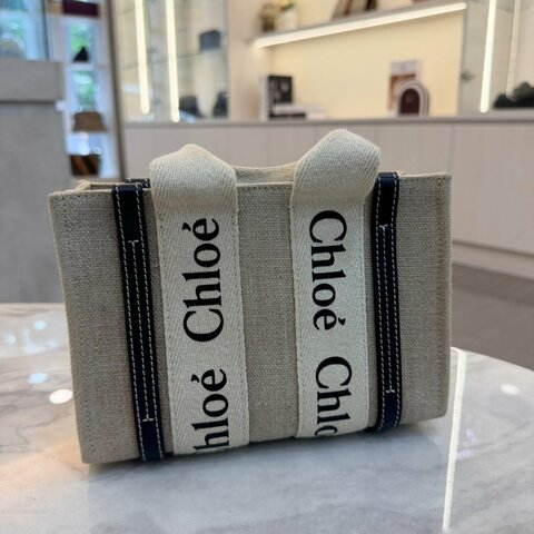 Chloé Woody mini 帆布托特包