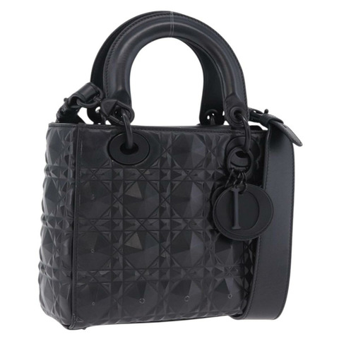 Christian Dior Canage 手提包 皮革 2way 黑色 Auth ka6141SAV