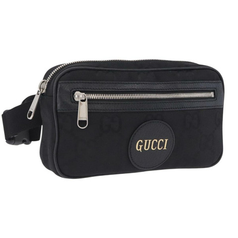 GUCCI GG帆布Off The Grid腰包 黑色銀色 631341 正品 203130A
