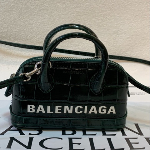 Balenciaga巴黎世家 mini貝殼包 墨綠色