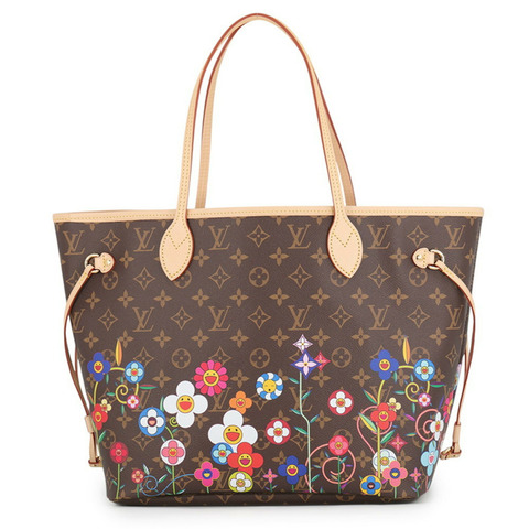 路易威登 Monogram 手提包 LV x TM Neverfull MM M13271 路易威登與村上隆聯名女士手提包
