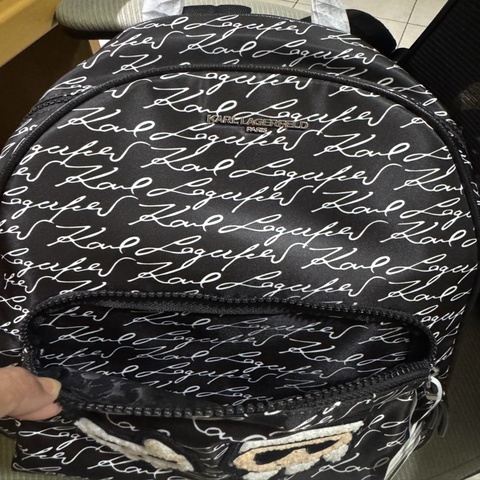 Karl Lagerfeld 字母刺繡 尼龍後背包