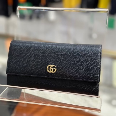 Gucci • 經典黑金牛皮Marmont翻蓋長夾 #超便宜❗️