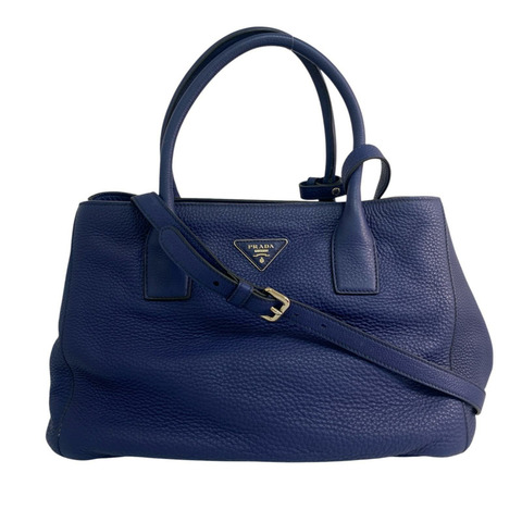 ☆ PRADA 普拉達 Navy Calfskin 2 way bag 深藍色小牛皮兩用袋-267016672