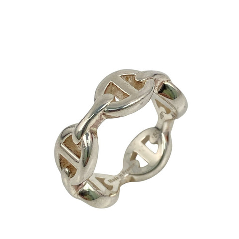 ☆ HERMES 愛馬仕 Silver 925 Silver Chaine d'ancre Enchainee Fashion Ring 銀色925純銀戒指 #50-267017563