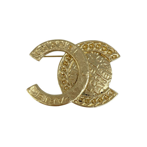 ☆ CHANEL 香奈兒 Light Gold Tone Metal 16B Fashion Brooch 淡金色金屬胸針-267017666