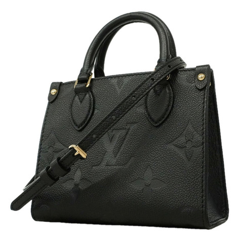 路易威登 Monogram Empreinte OnTheGo BB 手提包 M46993 黑色 女士兩用包