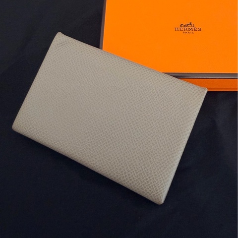 愛馬仕 Hermes 卡包，大象灰D刻 男女同款