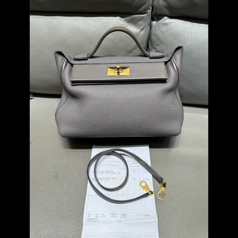 98♥️Hermes 2424-29，錫器灰金扣 D扣