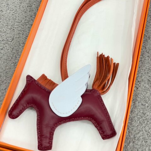 愛馬仕 Hermès 飛馬掛飾 紅白｜全新｜