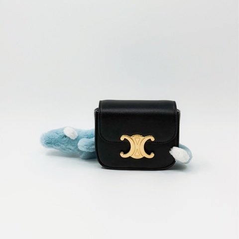 CELINE Mini 黑色金扣凱旋門包 |✨Wisher惟奢名品✨