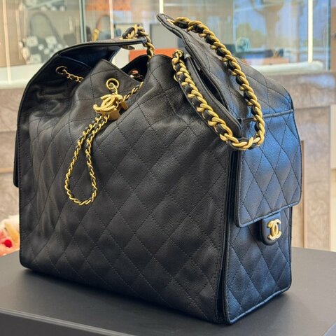 *SHIHNA名牌精品* CHANEL 25Bag 黑金中號