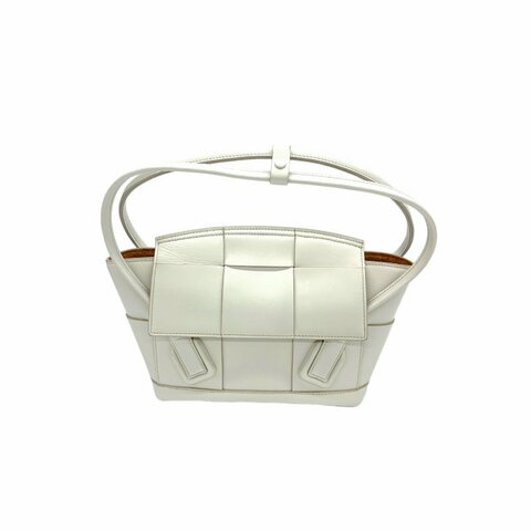 Bottega Veneta BV 白色 arco 編織 mini 手提包