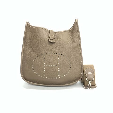 Hermès 大象灰 evelyne29 框O 肩背包