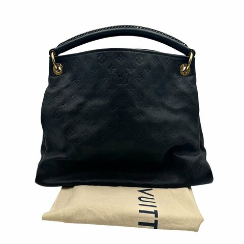 【美收精品】Louis Vuitton 中號黑色皮革壓紋流浪肩背包 D-51【隔月月中將轉賣至日本 上架期限30天】