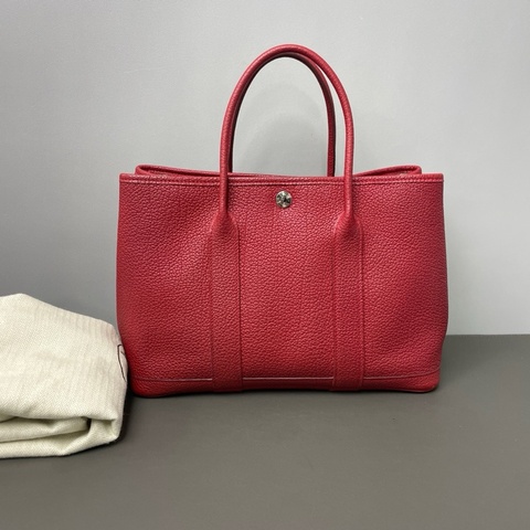 Hermes/愛馬仕 X刻 玫紅色花園30 garden party