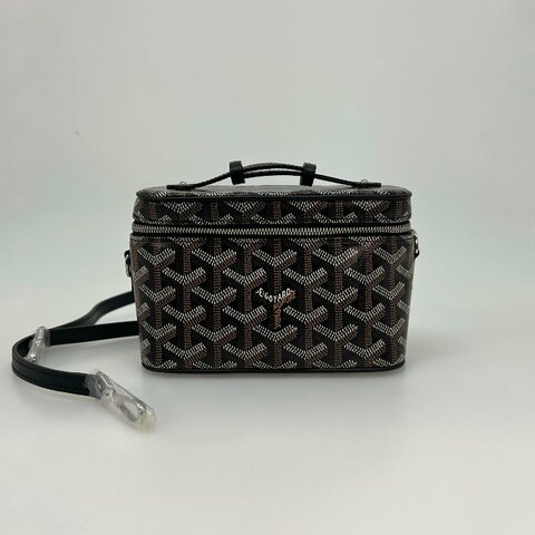 全新品 GOYARD 020265 黑老花化妝盒
