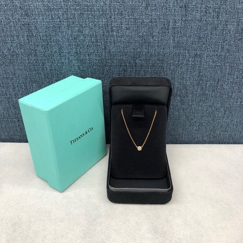 蒂芙尼tiffany18k黃金鑽石項鍊
