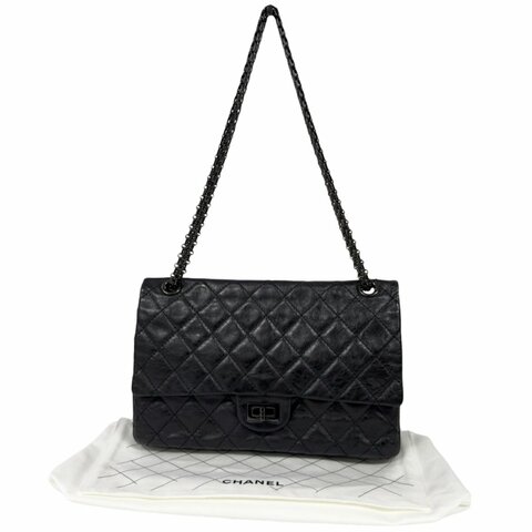 CHANEL *極罕全黑* Large 2.55 So Black 鏈條包
