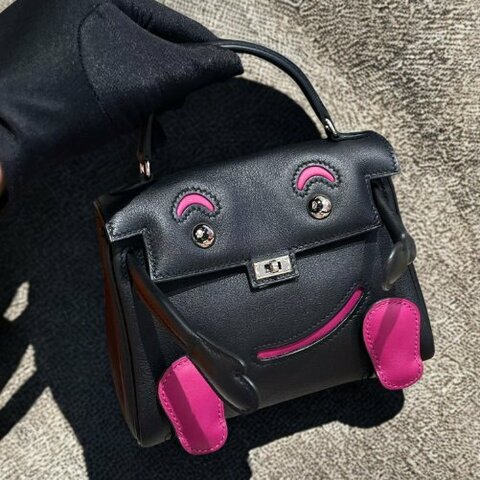 【全網唯一】HERMES KELLY DOLL 馬蹄 黑粉雙色  極其稀有