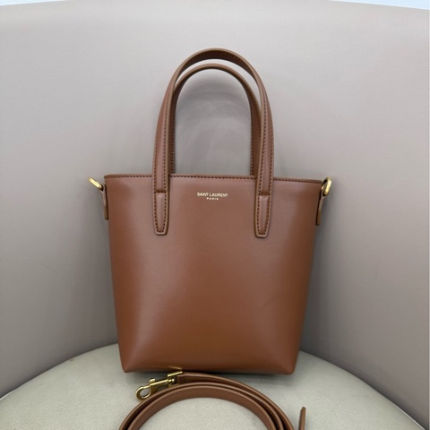 YSL 聖羅蘭 Toy shopping 亮棕色mini托特包