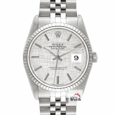 【大眾金時代】ROLEX 勞力士 16234 Datejust 蠔式經典款 全配件 銀色布紋T柱面盤 台灣公司貨 錶徑36mm 自動上鍊 G431