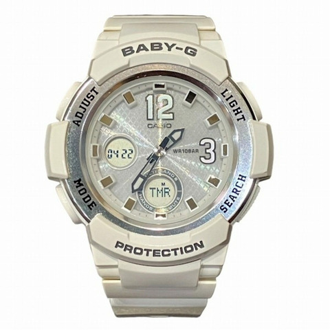 Baby-G 卡西歐手錶，總重 48.4 克，不銹鋼材質，太陽能驅動，型號 BGA-2100GA-7AJF