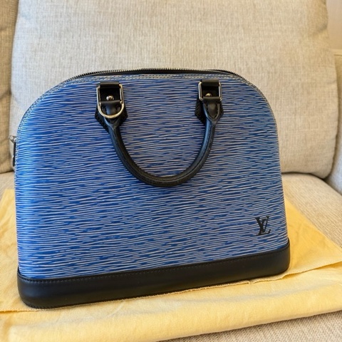 Louis Vuitton Blue Epi Denim Alma PM
