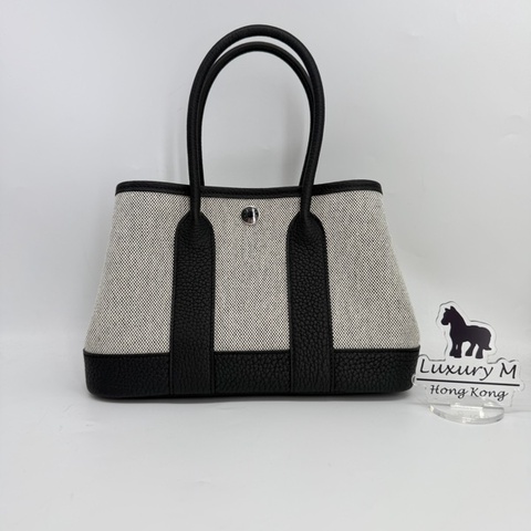 Hermes Mini Garden Party GP 23 Canvas Noir Ecru 黑白熊貓帆布 stamp G