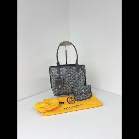 閒置♥️Goyard anjou mini tote 灰色老花迷你子母托特包 25年編碼