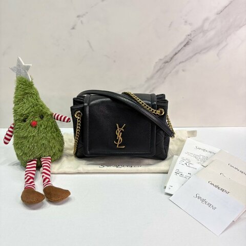 YSL Mini Nolita小羊皮翻蓋肩背包