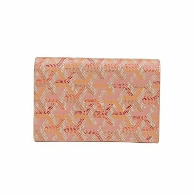 GOYARD 粉色PVC滿印老花護照夾