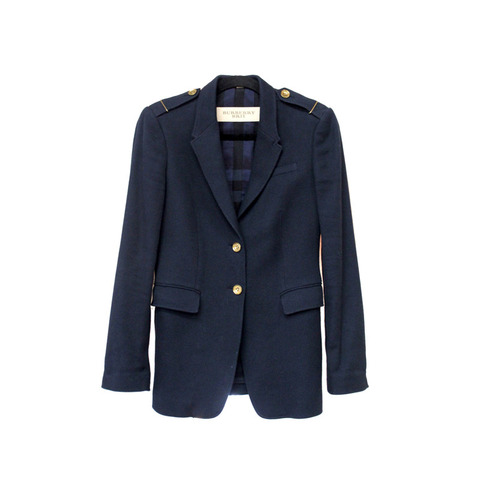 Burberry Navy Blue Brit Blazer Jacket size 4