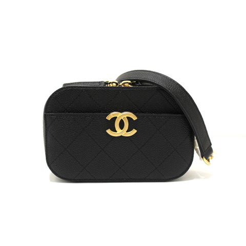 Chanel Black Quilted Caviar Leather Chic Affinity Waist bag