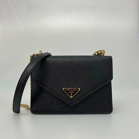 PRADA  黑金信封包