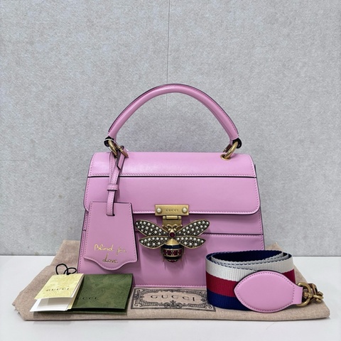 Gucci 全皮粉色瑪格麗特 黑標024