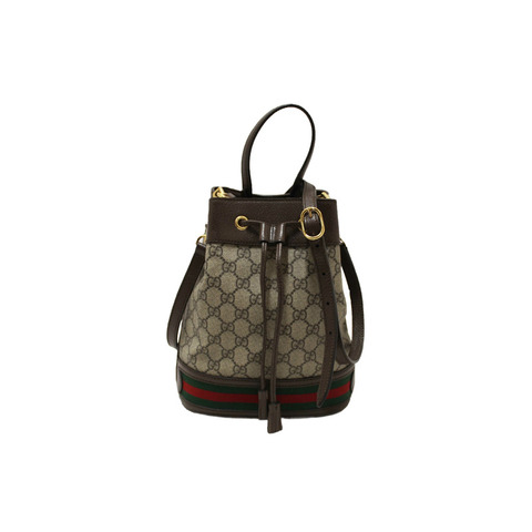 Gucci Brown Ophidia GG Supreme Small Bucket Bag 550621