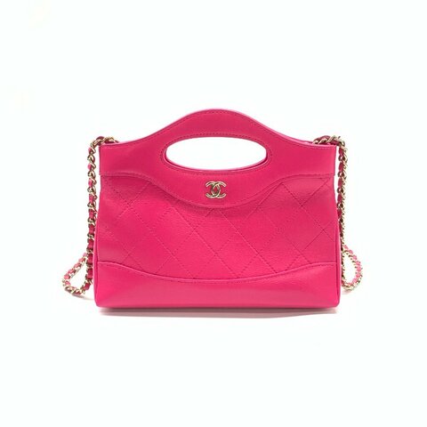 Chanel 桃紅色 31bag nano 晶片 24c 22年2月24日北京購入 肩背包