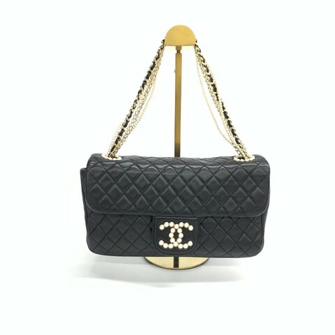 Chanel 黑色 威斯敏斯特 cf 17開 肩背包