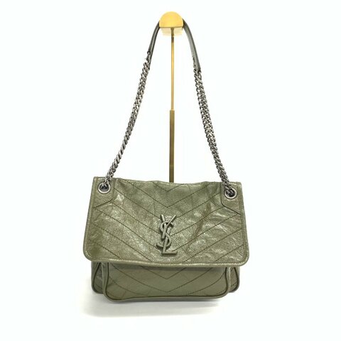 Saint Laurent Ysl 綠色 niki 中號 老扣 肩背包