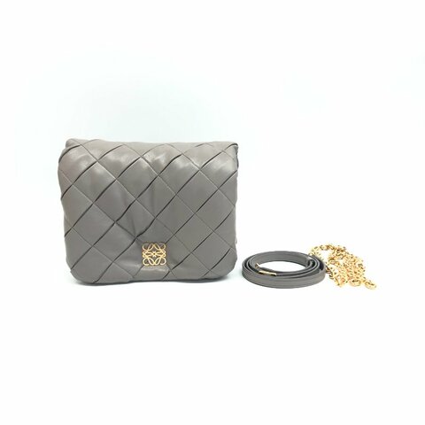 LOEWE 灰色 雲朵 泡芙 雙肩帶 肩背包
