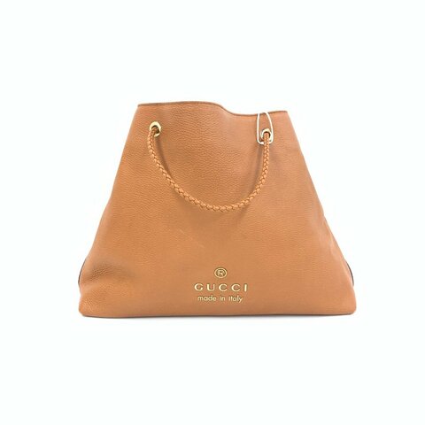 Gucci 棕色 全皮 hobo 肩背包