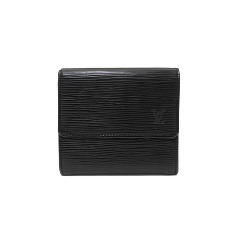 Louis Vuitton Black Epi Leather Trifold Compact Wallet